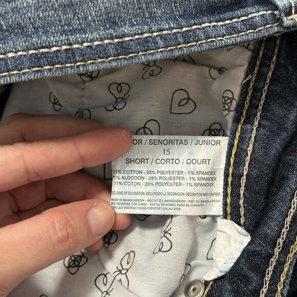 LEI Flare Jeans 15 Short Mid Rise Sophia Hipster Y2K Mallcore Bella Swan Scene - Picture 14 of 16